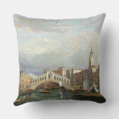 ベニスのRialto橋の眺め クッション (裏面)