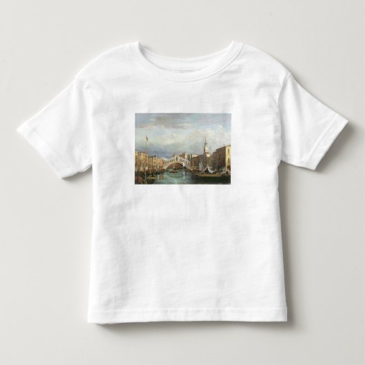ベニスのRialto橋の眺め トドラーTシャツ (正面)