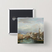 ベニスのRialto橋の眺め 缶バッジ (正面&裏面)