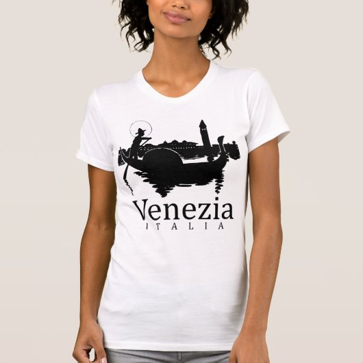 ベニスを愛する女の子のためのVeneziaイタリアのTシャツ Tシャツ (正面)