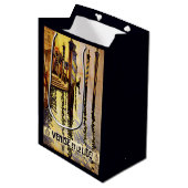 ベニスイタリアのヴィンテージ旅行ギフトバッグ ミディアムペーパーバッグ (正面アングル)