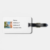 ベニスイタリアの運河のGondolier ラゲッジタグ (裏面横)