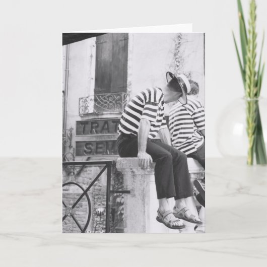 ベニスイタリアのGondolierのGondoliers カード (正面)