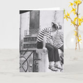 ベニスイタリアのGondolierのGondoliers カード (黄色い花)