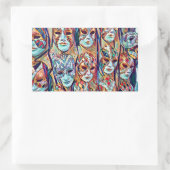 ベニスイタリアンステッカーをマスク 長方形シール (バッグ)