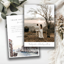 ベニスエレガントイタリア運河の水の色結婚の サンキューカード