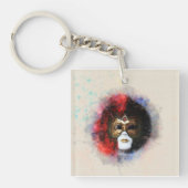 ベニスエレガントカーニバルマスクキーチェーン – タイムレス キーホルダー (正面)