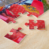 ベニスカラフルカナル&ゴンドラ,ヴェネツィアイタリア ジグソーパズル (側面)