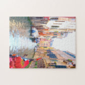 ベニスカラフルカナル&ゴンドラ,ヴェネツィアイタリア ジグソーパズル (横)