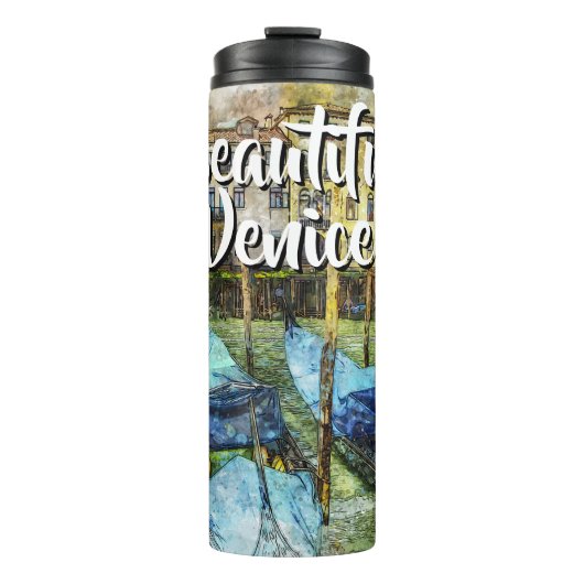 ベニスカラフルゴンドラ絵画ズ タンブラー (正面)