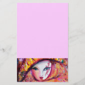 ベニスカーニバルイエロ金ゴールドマスク 便箋 (正面)