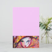 ベニスカーニバルイエロ金ゴールドマスク 便箋 (スタンド正面)