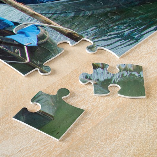 ベニスグランドカナル(青い象徴的なゴンドラ付き) ジグソーパズル (側面)