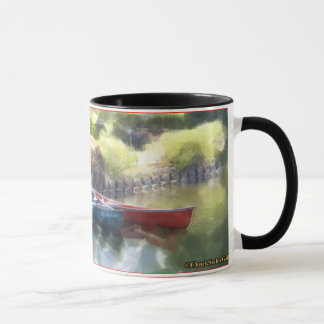 "ベニスコップ"はカヌーをこぎます マグカップ