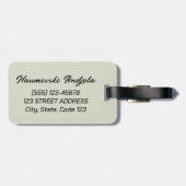 ベニスパーソナライズされたイタリア旅行アートウォーターカラー ラゲッジタグ (裏面横)