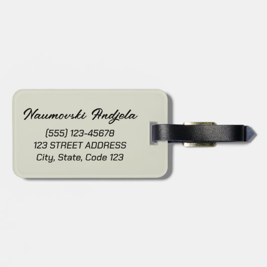 ベニスパーソナライズされたイタリア旅行アートウォーターカラー ラゲッジタグ (裏面横)