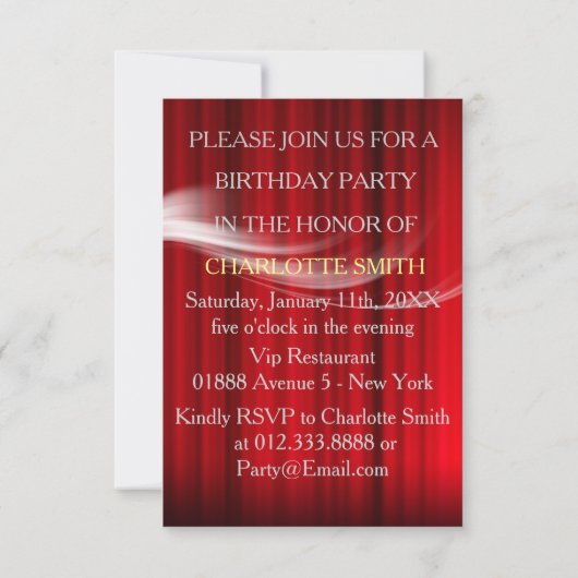 ベニスパーソナライズされたタマスク招待状 招待状 (裏面)