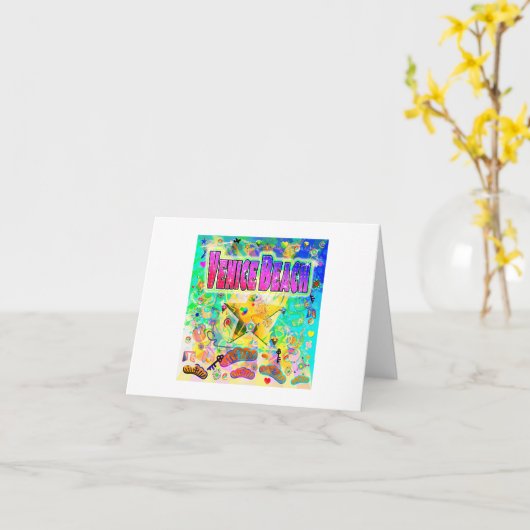 ベニスビーチ エポックアワー グリーティングカード (黄色い花)