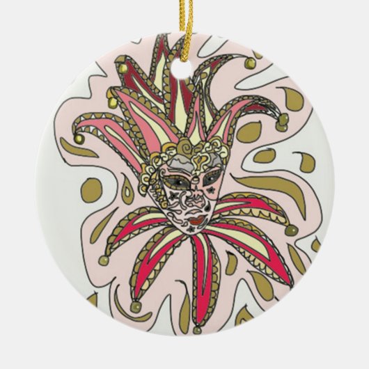 ベニスフェスティバルマスクデザイン セラミックオーナメント (正面)