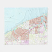 ベニスフロリダMap (1973年) フリースブランケット (正面(横))