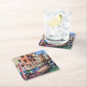 ベニス伝統的のゴンドラ スクエアペーパーコースター (インサイチュ)