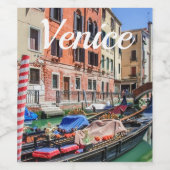 ベニス伝統的のゴンドラ ワインラベル (シングルラベル)