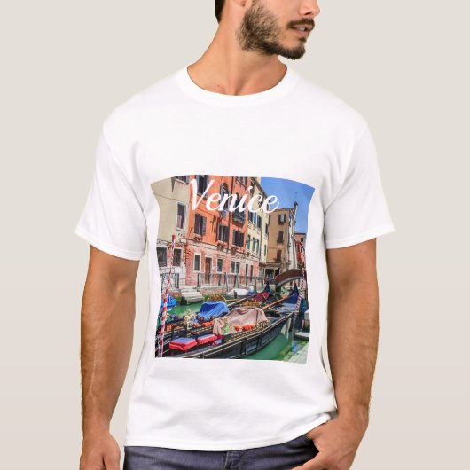 ベニス伝統的のゴンドラ Tシャツ (正面)