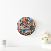 ベニス伝統的ゴンドラ ラウンド壁時計 (ホーム)