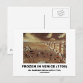 ベニス凍っていで(1708年)ガブリエル・ベラ ポストカード (正面/裏面)