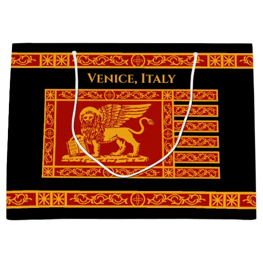 ベニス国旗の大抱き枕 ラージペーパーバッグ (正面)