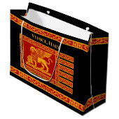 ベニス国旗の大抱き枕 ラージペーパーバッグ (正面アングル)