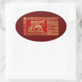 ベニス国旗 楕円形シール (バッグ)