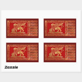 ベニス国旗 長方形シール (シート)