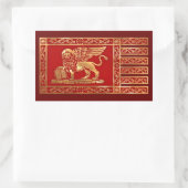 ベニス国旗 長方形シール (バッグ)