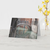 ベニス橋- notecard カード (黄色い花)