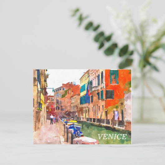 ベニス水彩絵画絵はがき ポストカード (スタンド正面)