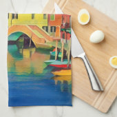 ベニス湖 – MURANO – パノラマ キッチンタオル (四つ折り)