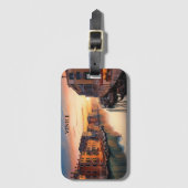 ベニス素晴らしイタリアサンセットビュー ラゲッジタグ (正面縦)