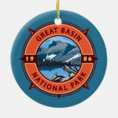 ベニス素晴らしナショナルパークレトロコンパスエンブレム セラミックオーナメント (裏面)