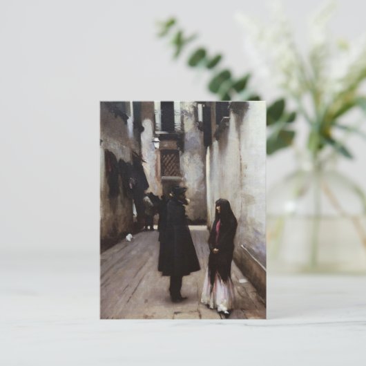 ベニス素晴らし通りア絵画ートJohn Sargent ポストカード (スタンド正面)