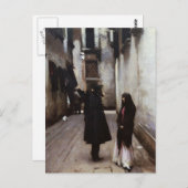 ベニス素晴らし通りア絵画ートJohn Sargent ポストカード (正面/裏面)