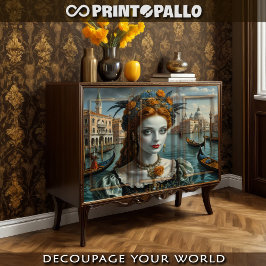 ベニス美しいオンザバルコニー 薄葉紙