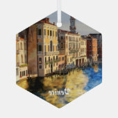 ベニス輝くの運河 ガラスオーナメント (裏面)