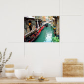 ベニス運河のゴンドラ ポスター (キッチン)