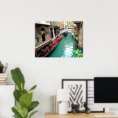 ベニス運河のゴンドラ ポスター (ホームオフィス)
