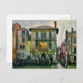 ベニス運河絵画のはがき ポストカード (正面/裏面)