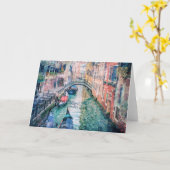 ベニス運河 カード (黄色い花)