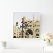 ベニス風のコンチェルト スクエア壁時計 (ホーム)