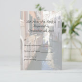 ベニス風のテーマの結婚式のためのRSVP 出欠カード (スタンド正面)