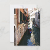 ベニス風のテーマの結婚式のためのRSVP 出欠カード (裏面)